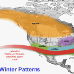 Winter 2023/2024 is starting to trend colder in the latest forecast, with large-scale El Nino influence across the United States, Canada and Europe