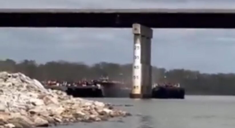 DEVELOPING: Oklahoma Bridge Shut Down After Being Struck by Barge (VIDEO)